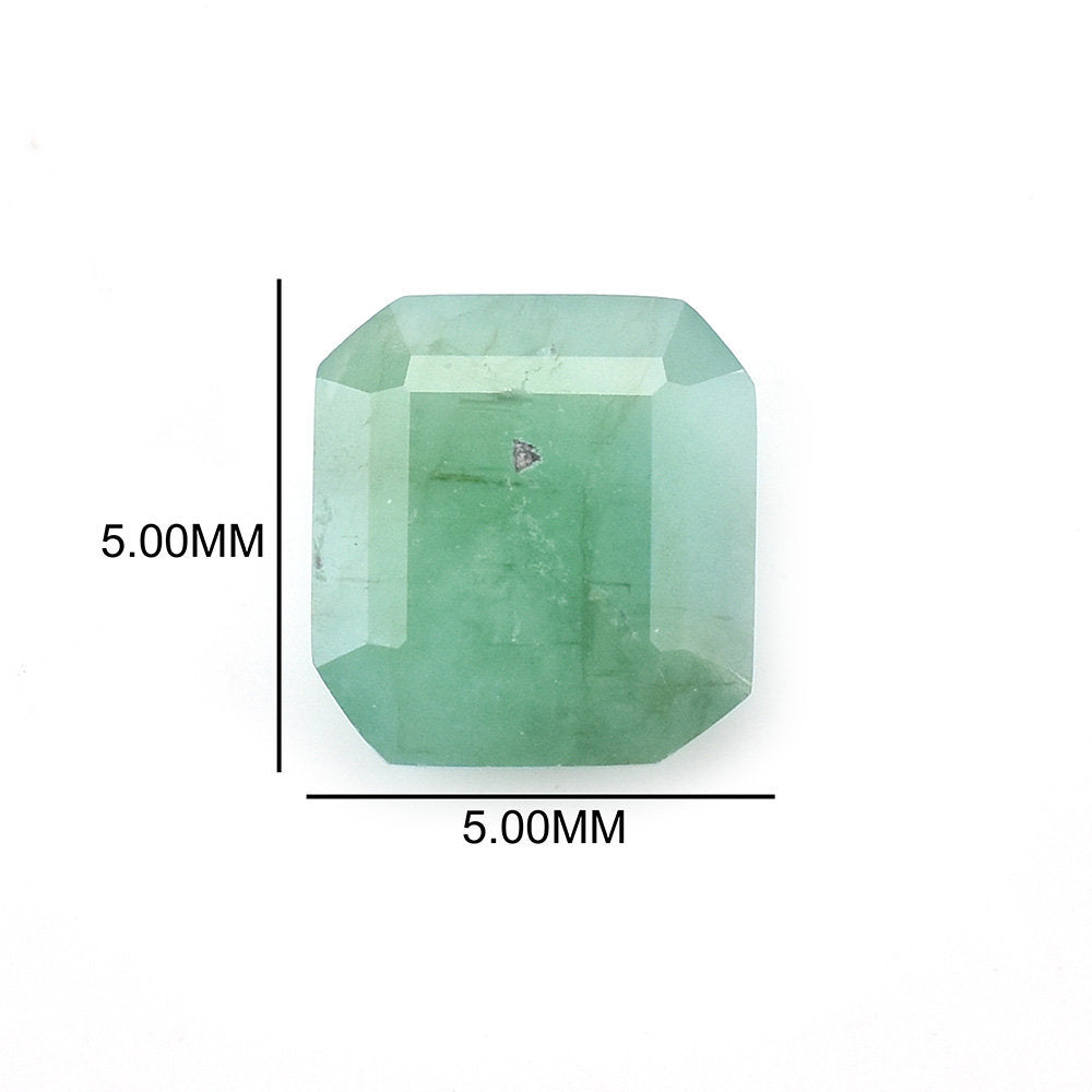 EMERALD BOTH SIDE TABLE CUT OCTAGON (MEDIUM/SOME BLACK SPOT WHITE PACTH) 5.00X5.00 MM 0.44 Cts.