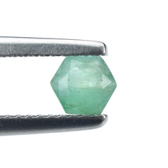 EMERALD CUT HEXAGON (MEDIUM/OPAQUE WITH SOME BLACK SPOTS) 4.50X4.50 MM MM 0.4 Cts.