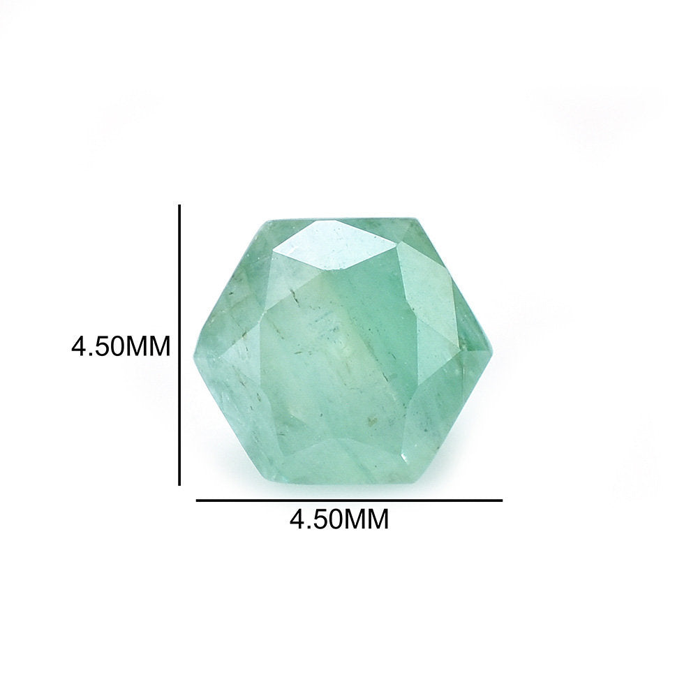 EMERALD CUT HEXAGON (MEDIUM/OPAQUE WITH SOME BLACK SPOTS) 4.50X4.50 MM MM 0.4 Cts.