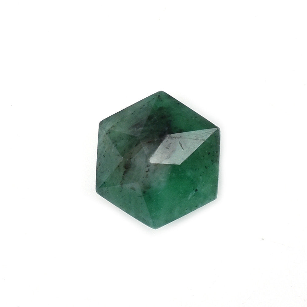 EMERALD CUT HEXAGON (DARK/WITH SOME BLACK SPOTS) 5.50X5.50 MM 0.6 Cts.