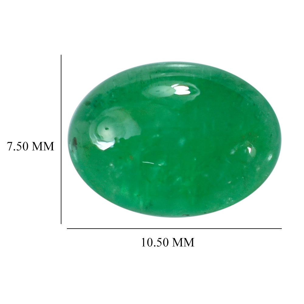 EMERALD OVAL CAB 10.50X7.50MM 2.37 Cts.