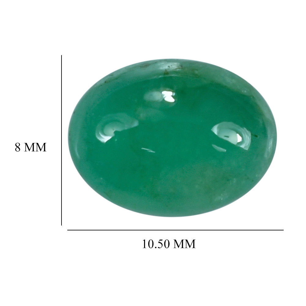 EMERALD OVAL CAB 10.50X8MM 2.97 Cts.