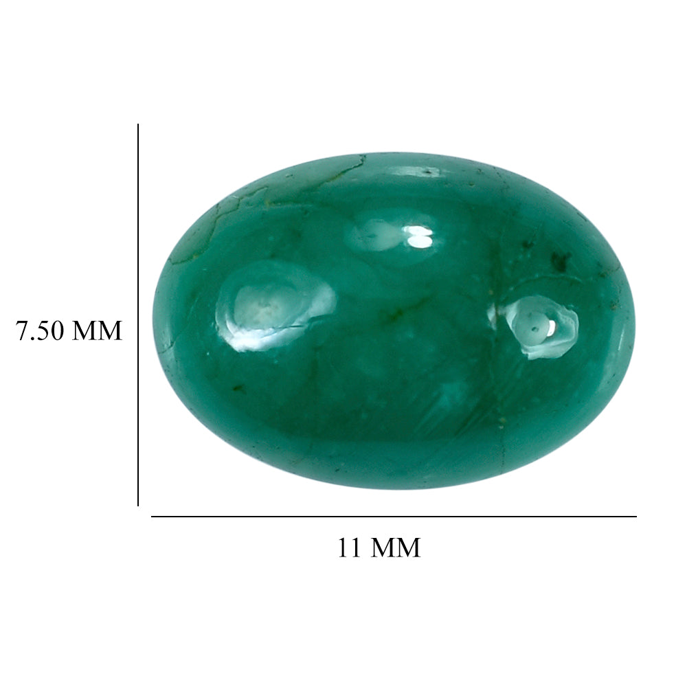EMERALD OVAL CAB 11X7.50MM 2.47 Cts.