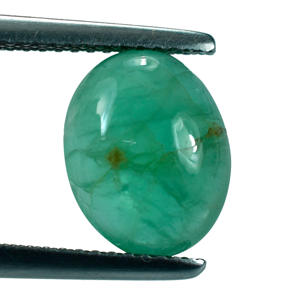 EMERALD OVAL CAB 11X9MM 3.43 Cts.