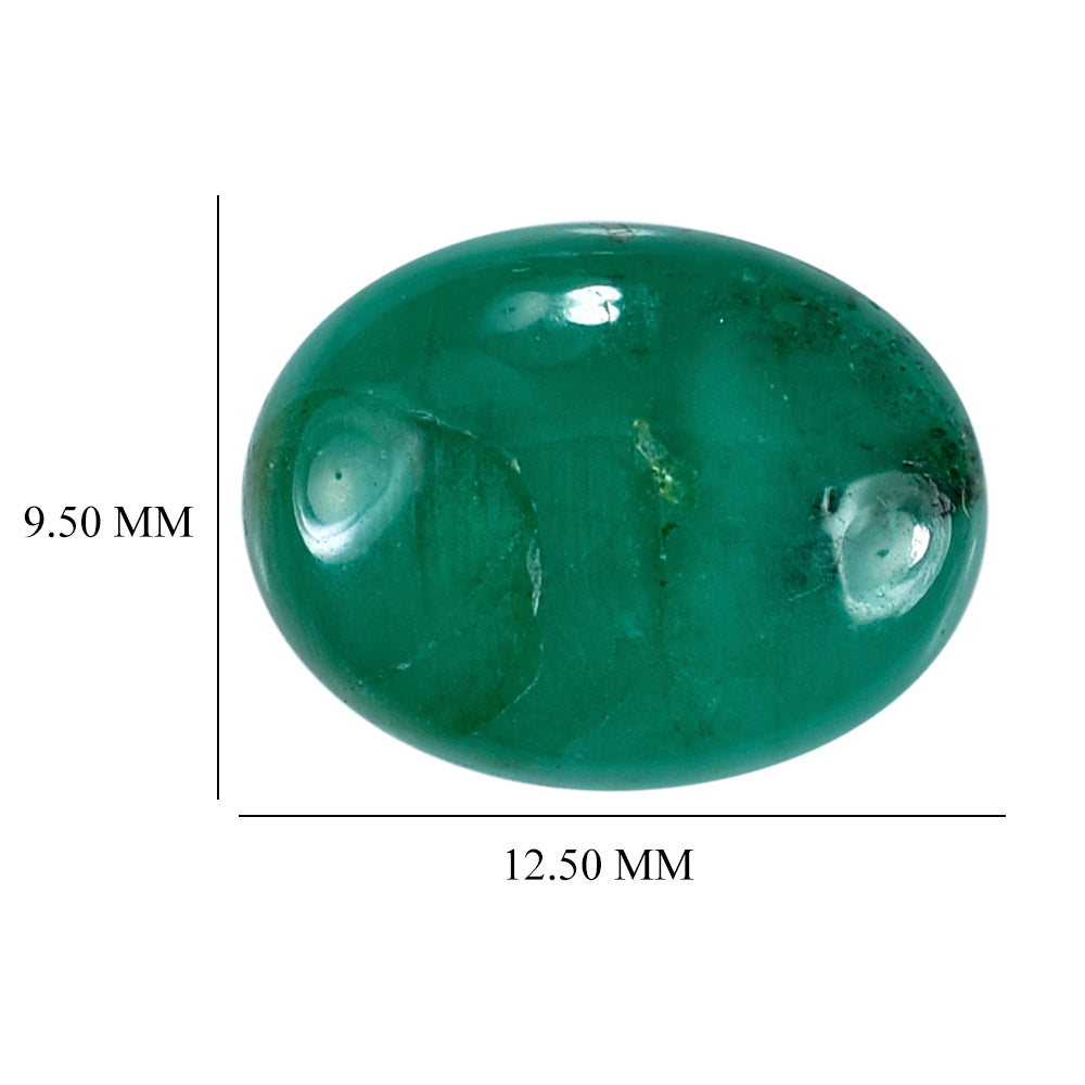 EMERALD OVAL CAB 12.50X9.50MM 3.18 Cts.