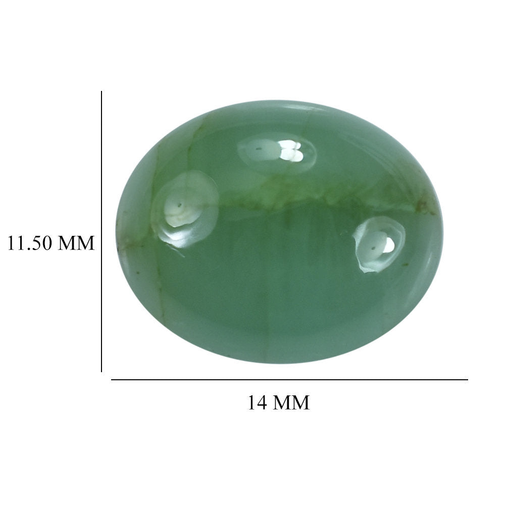 EMERALD OVAL CAB 14X11.50MM 6.44 Cts.