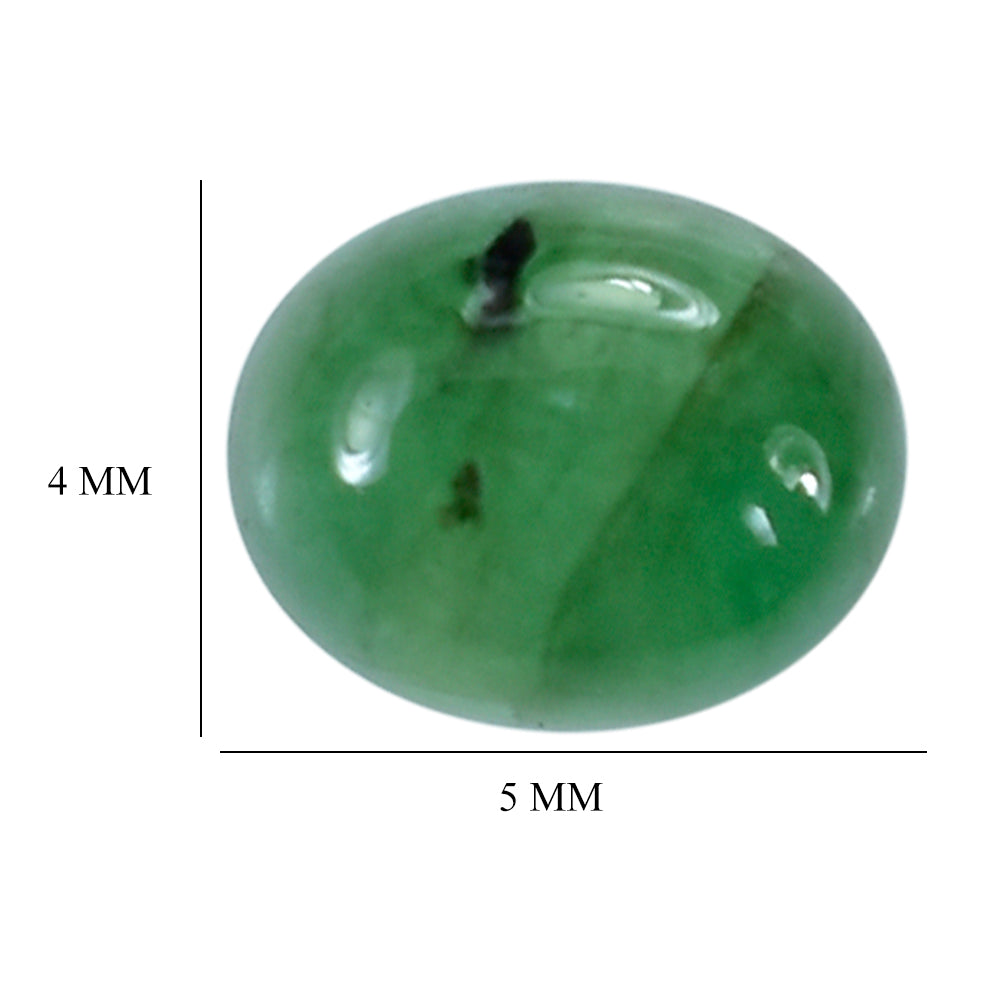 EMERALD OVAL CAB 5X4MM 0.41 Cts