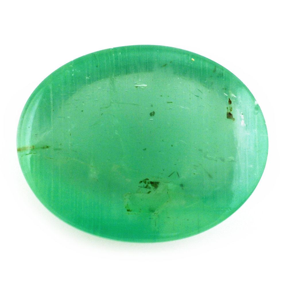 EMERALD OVAL CAB 15X12MM 7.95 Cts.