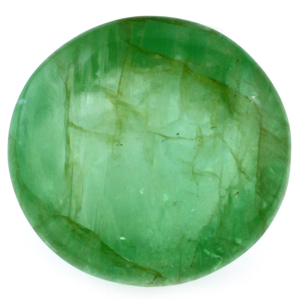 EMERALD ROUND CAB 17MM 28.78 Cts.