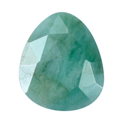 EMARLD ROSE CUT BRIOLETTE  IRREGULAR PEARISH 13X11MM 3.58 Cts.