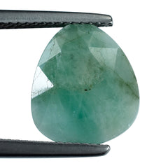 EMARLD ROSE CUT BRIOLETTE  IRREGULAR PEARISH 13X11MM 3.58 Cts.