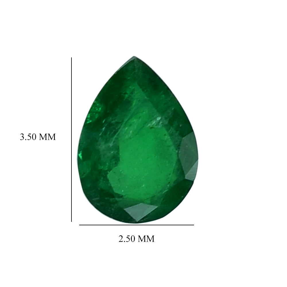 EMERALD CUT PEAR (TRANSPARENT)(DARK)(SI) 3.50X2.50 MM 0.05 Cts.