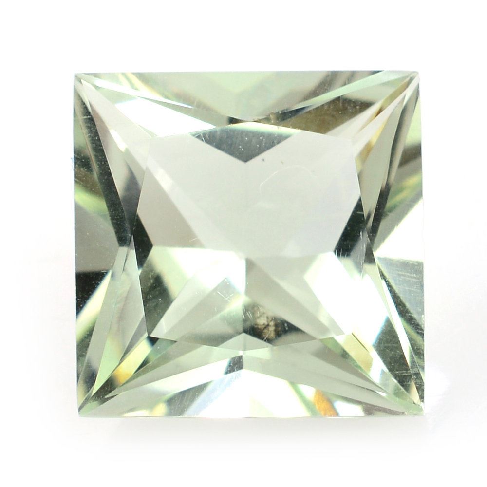 GREEN AMETHYST SPECIAL PRINCESS CUT SQUARE 10MM 4.20 Cts.