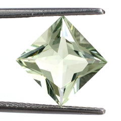 GREEN AMETHYST SPECIAL PRINCESS CUT SQUARE 10MM 4.20 Cts.