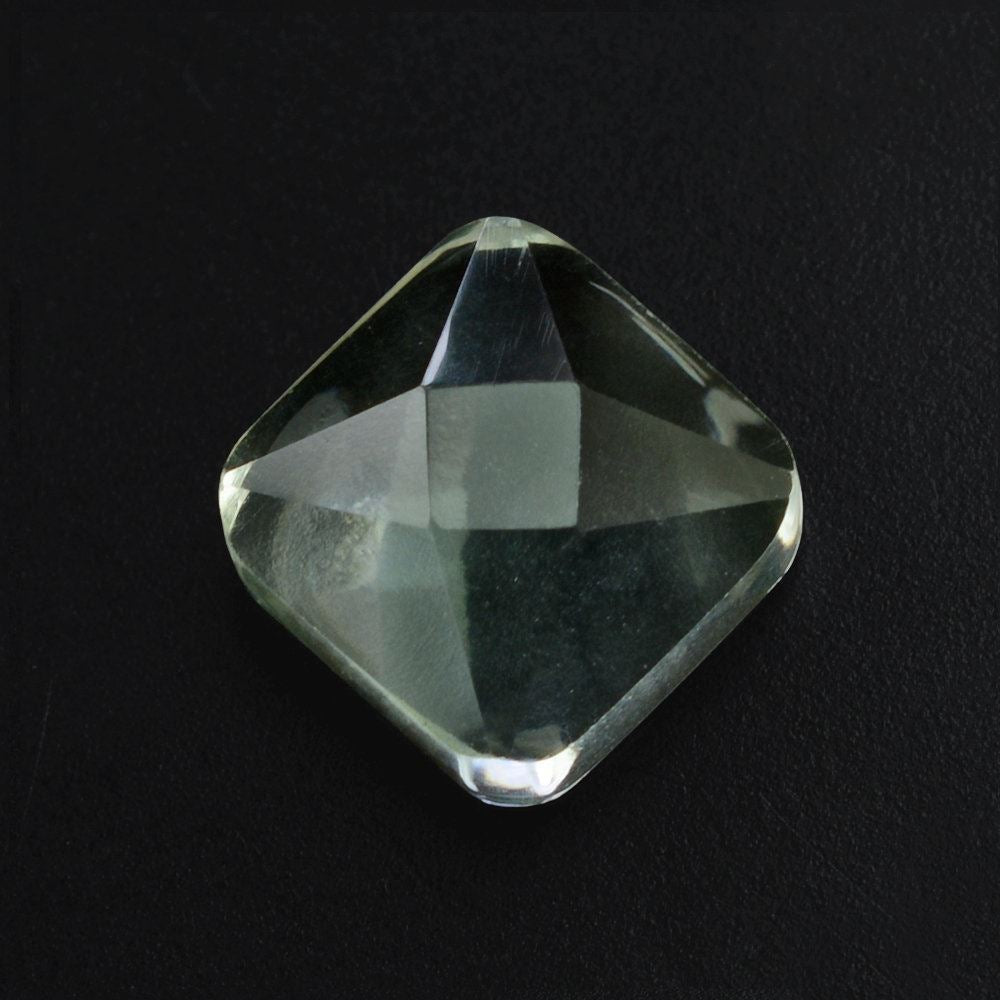 GREEN AMETHYST STAR CUT SQUARE CAB 8MM 3.00 Cts.