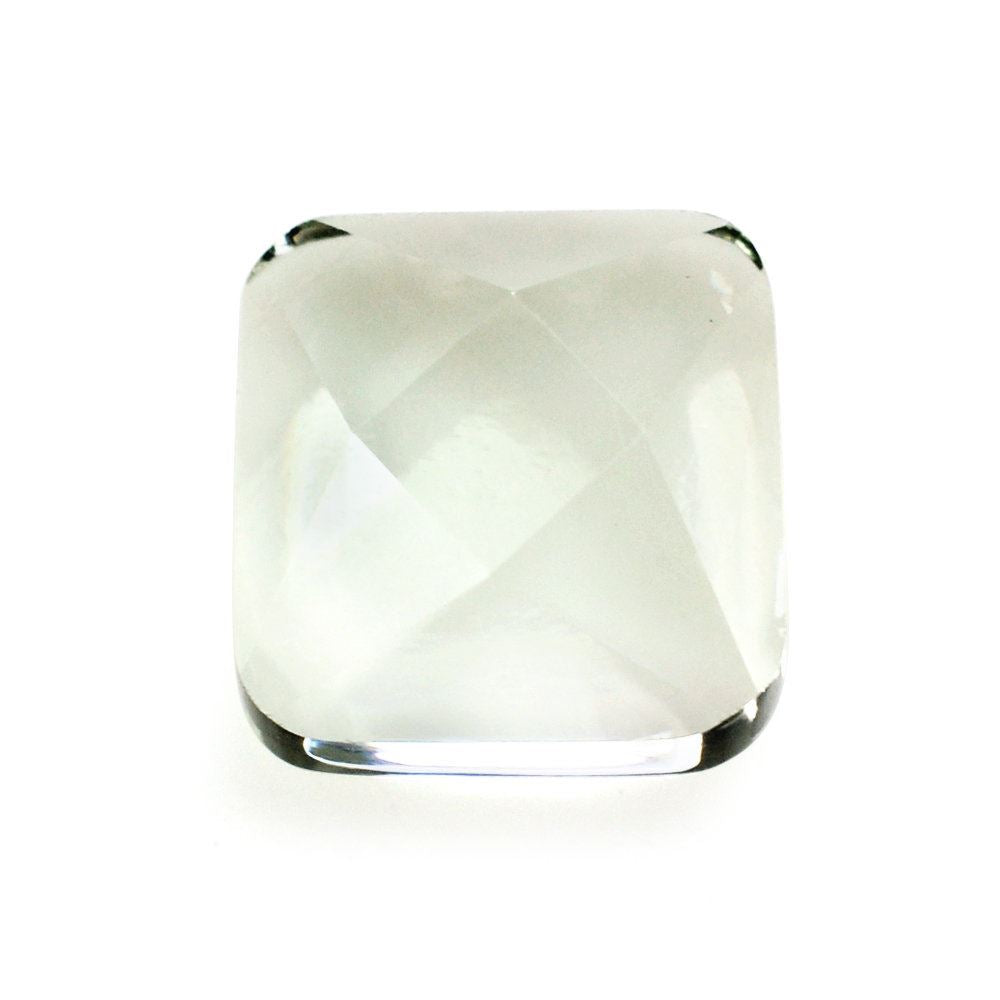 GREEN AMETHYST STAR CUT SQUARE CAB 7.50MM 2.34 Cts.