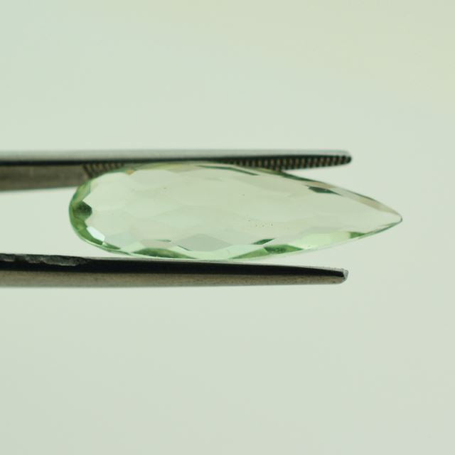 GREEN AMETHYST BRIOLETTE PEAR 24X8MM 6.68 Cts.