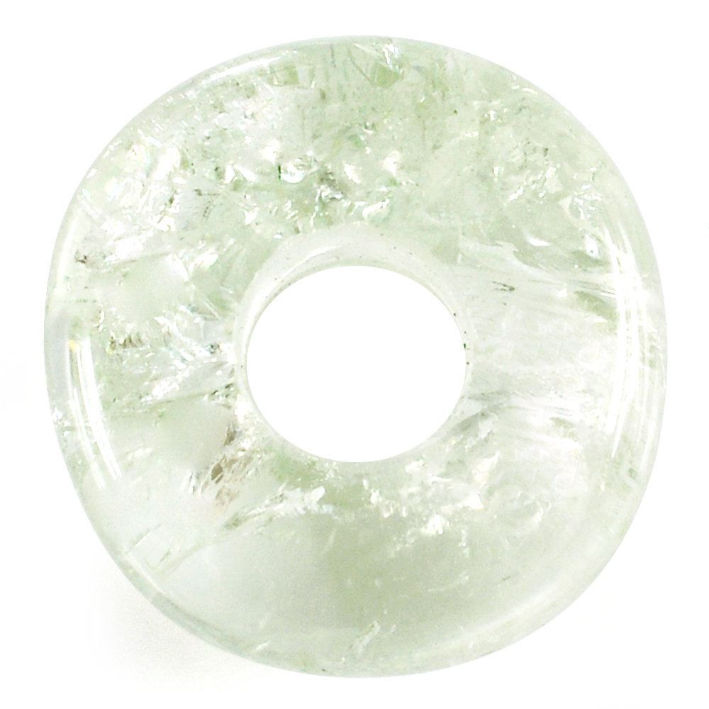 GREEN AMETHYST ORGANIC ROUND BEADS (SI/HI) (DES#155) 14MM 9.92 Cts.