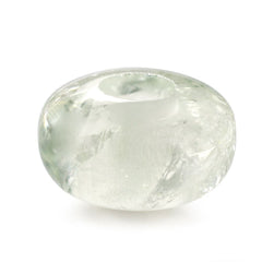 GREEN AMETHYST ORGANIC ROUND BEADS (SI/HI) (DES#155) 14MM 9.92 Cts.