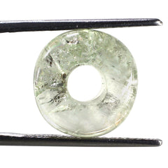 GREEN AMETHYST ORGANIC ROUND BEADS (SI/HI) (DES#155) 14MM 9.92 Cts.