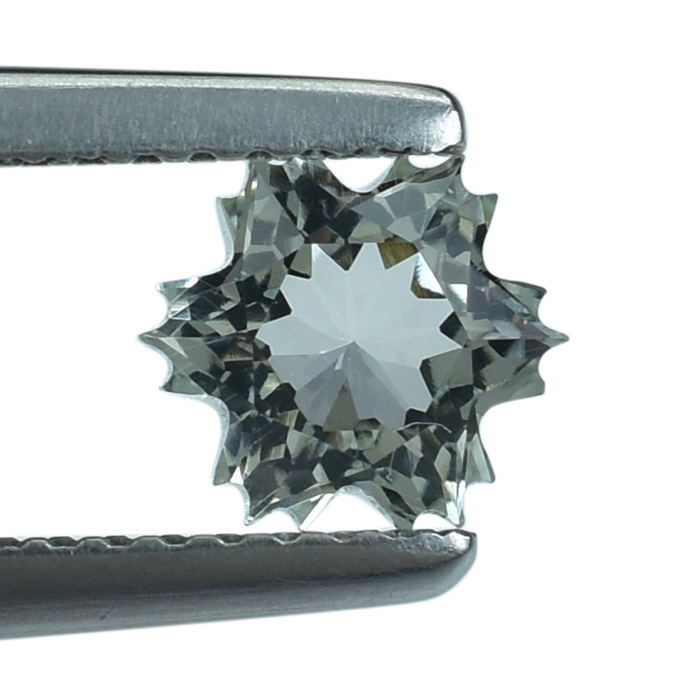 GREEN AMETHYST CUT SNOWFLAKE SHAPE 6MM (C-1) (THICKNESS:-4.50MM) 0.83 Cts.