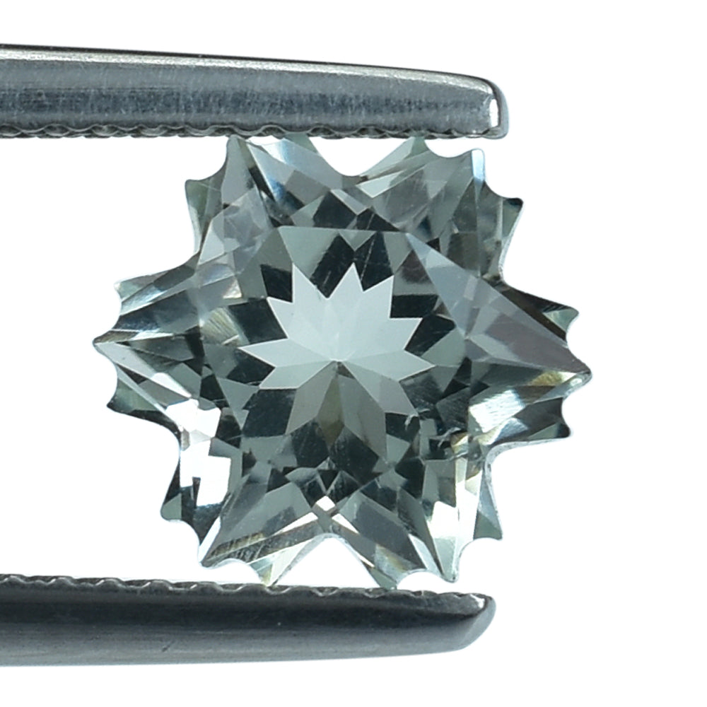 GREEN AMETHYST CUT SNOWFLAKE SHAPE (C-1) 8MM (THICKNESS:-6.00MM) 2.17 Cts.