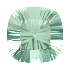 GREEN AMEHTYST CONCAVE CUT CUSHION (DES#71) 12MM 6.47 Cts.
