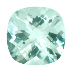 GREEN AMEHTYST CHECKER CUT CUSHION 14MM 9.60 Cts.