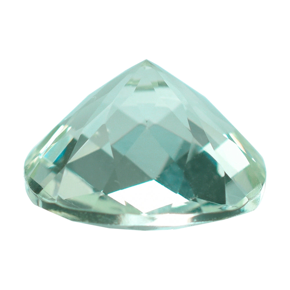 GREEN AMEHTYST CHECKER CUT CUSHION 14MM 9.60 Cts.