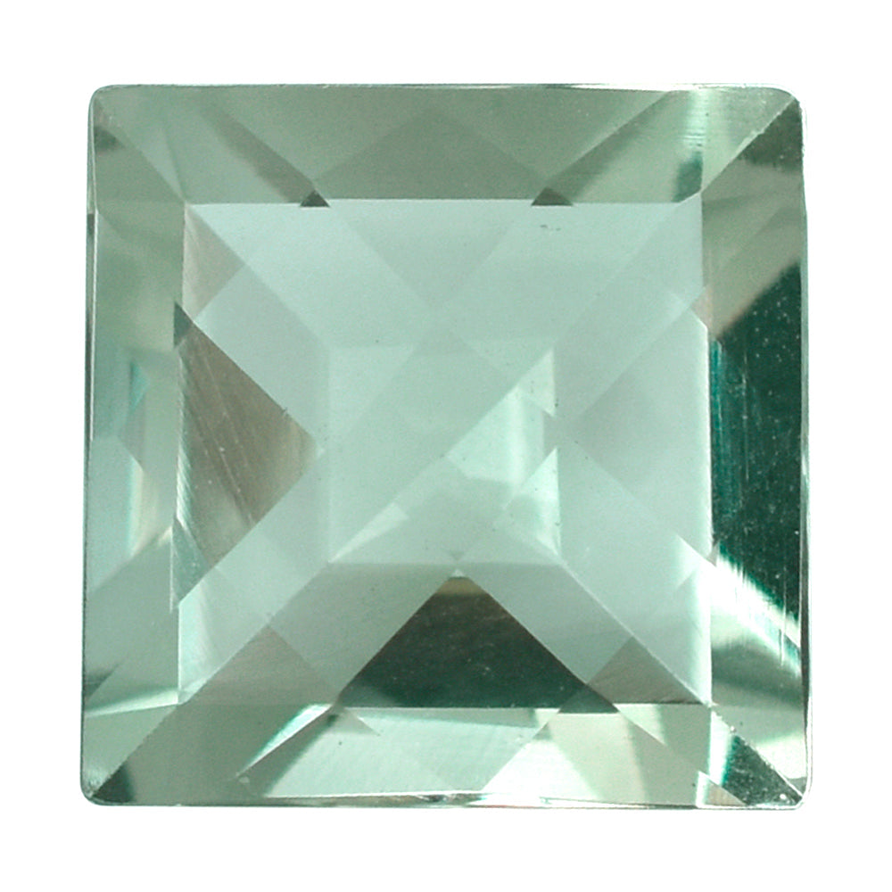 GREEN AMEHTYST CHECKER CUT SQUARE 12MM 7.03 Cts.