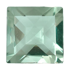 GREEN AMEHTYST CHECKER CUT SQUARE 12MM 7.03 Cts.