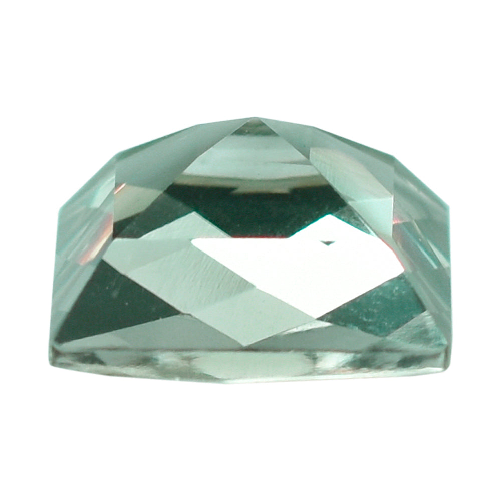 GREEN AMEHTYST CHECKER CUT SQUARE 12MM 7.03 Cts.