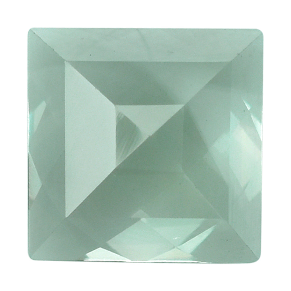GREEN AMEHTYST CHECKER CUT SQUARE 12MM 7.03 Cts.