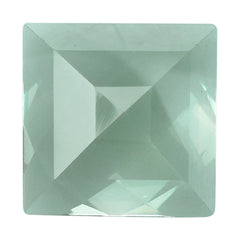 GREEN AMEHTYST CHECKER CUT SQUARE 12MM 7.03 Cts.