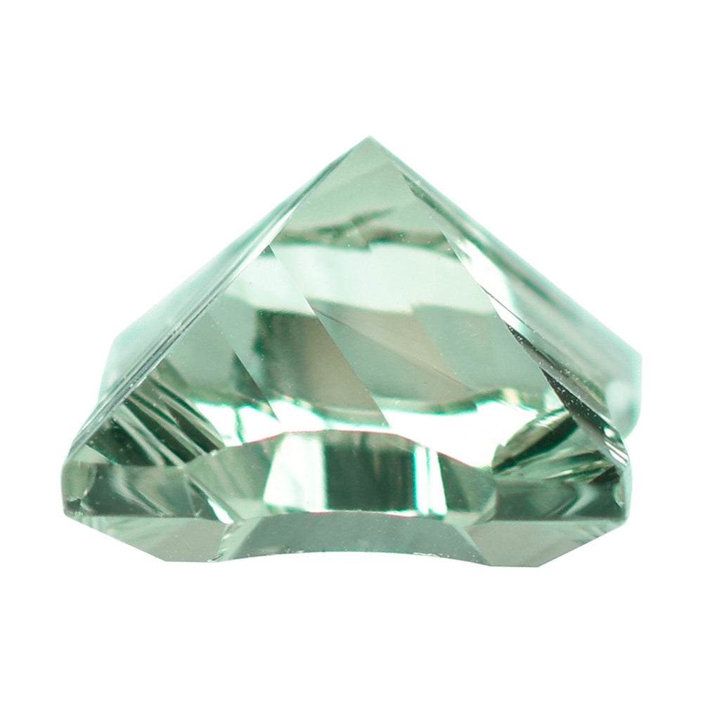 GREEN AMEHTYST CONCAVE NINETY CUT SQUARE (DES#52) 12MM 6.88 Cts.