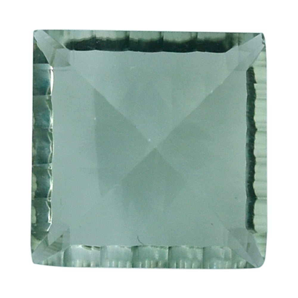 GREEN AMEHTYST CONCAVE CUT SQUARE (DES#48) 12MM 6.95 Cts.