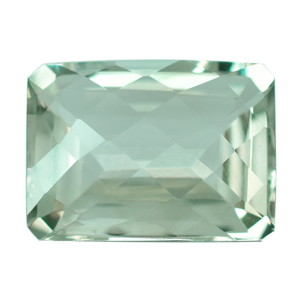 GREEN AMEHTYST CHECKER CUT OCTAGON 16X12MM 10.85 Cts.