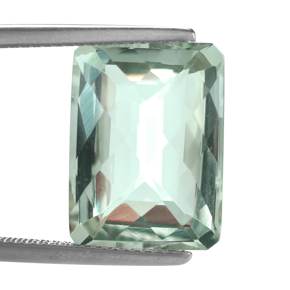 GREEN AMEHTYST CHECKER CUT OCTAGON 16X12MM 10.85 Cts.