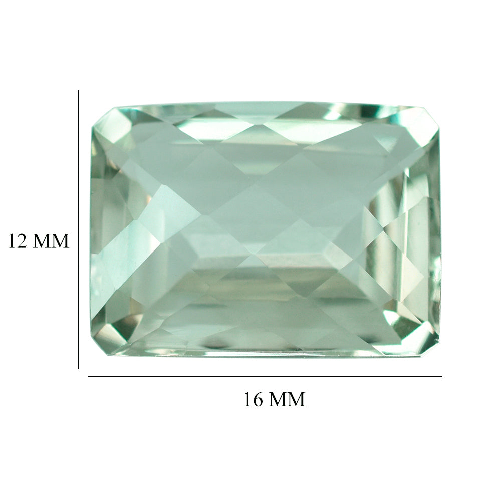 GREEN AMEHTYST CHECKER CUT OCTAGON 16X12MM 10.85 Cts.
