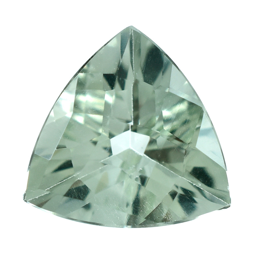 GREEN AMEHTYST CHECKER CUT TRILLION 12MM 4.40 Cts.