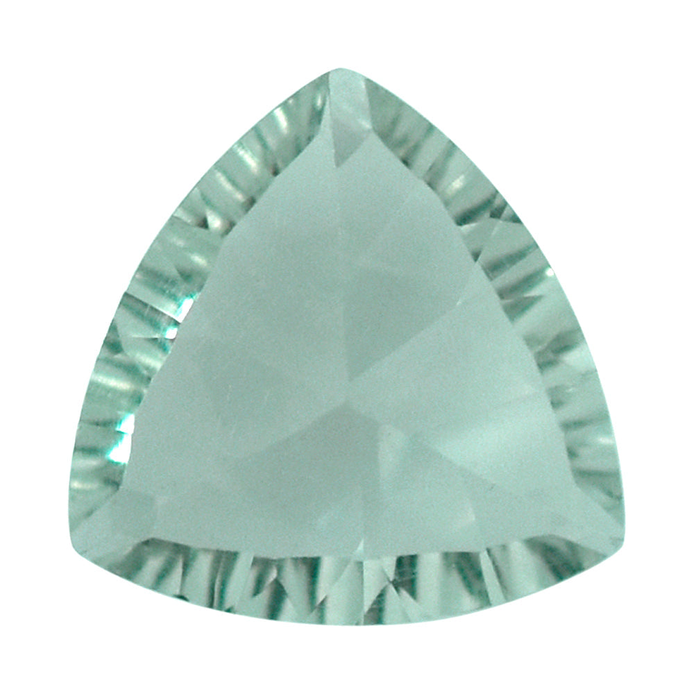 GREEN AMEHTYST CONCAVE CUT TRILLION 10MM 2.69 Cts.