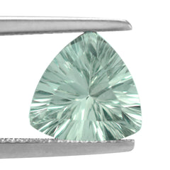 GREEN AMEHTYST CONCAVE CUT TRILLION 10MM 2.69 Cts.