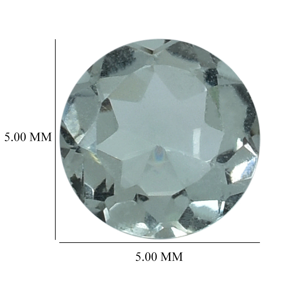 GREEN AMETHYST CUT ROUND (C3/CLEAN) 5.00MM 0.43 Cts.