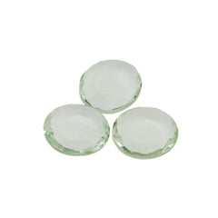 GREEN AMETHYST BOTH SIDE TABLE CUT OVAL 7X6MM 0.76 Cts.
