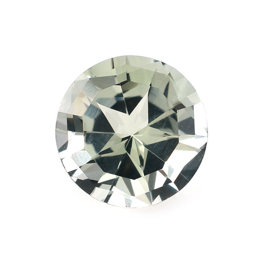 GREEN AMETHYST STAR CUT ROUND 10.00MM 3.40 Cts.