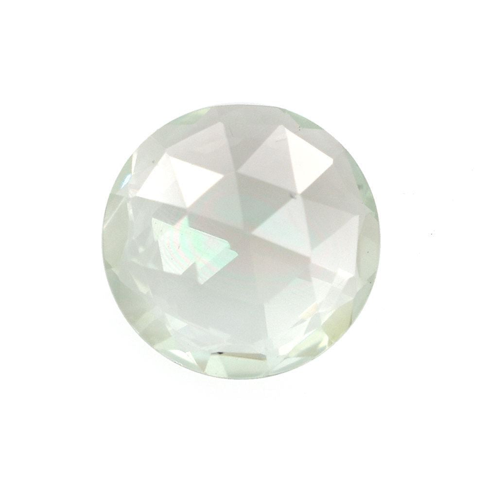 GREEN AMETHYST TOP TABLE ROSE CUT BACK ROUND (C-2/CLEAN) 10.00MM 2.20 Cts.