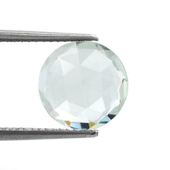GREEN AMETHYST TOP TABLE ROSE CUT BACK ROUND (C-2/CLEAN) 10.00MM 2.20 Cts.