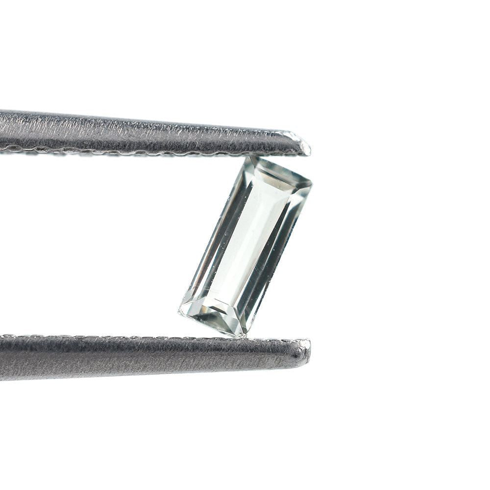 GREEN AMETHYST STEP CUT BAGUETTE (C-3/CLEAN) 5X2MM 0.14 Cts.