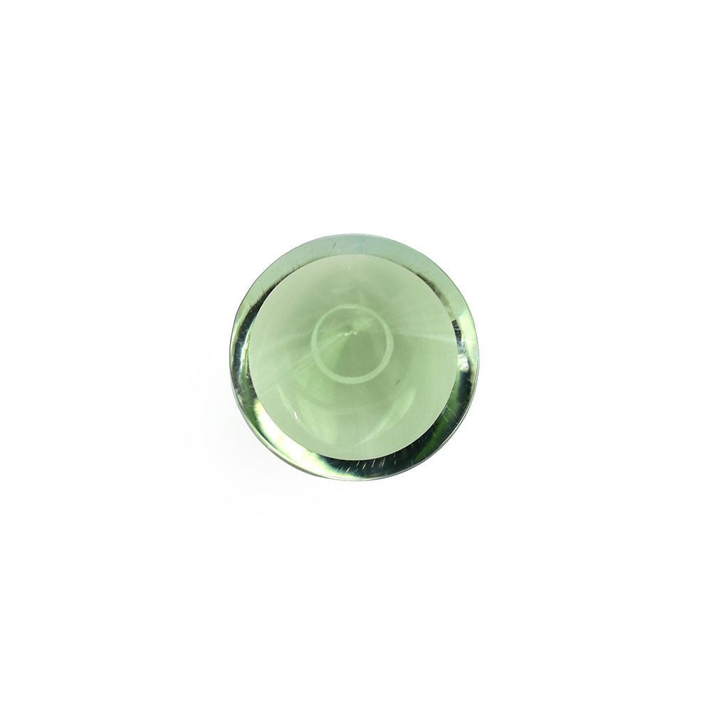 GREEN AMETHYST SPIRAL CUT ROUND (SUPER/CLEAN) 15.00X15.00MM 10.07 Cts.
