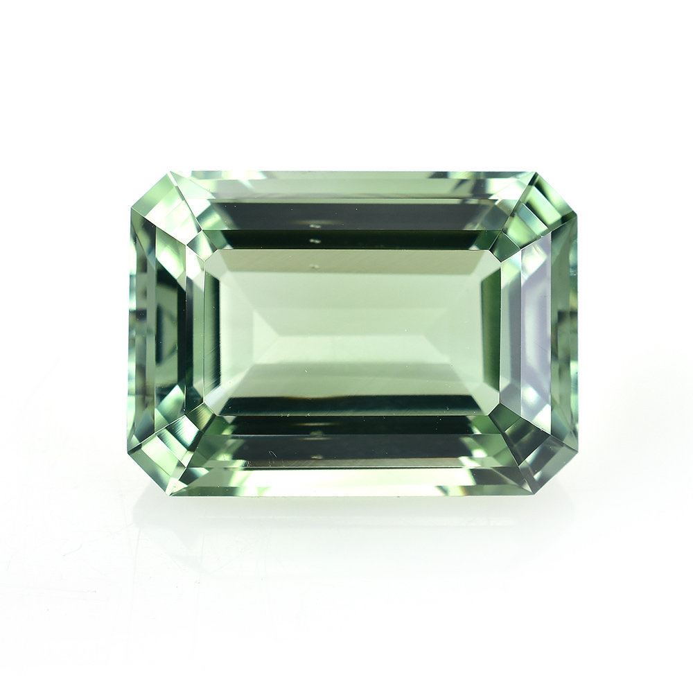 GREEN AMETHYST STEP CUT OCTAGON (SUPER/CLEAN) 18.00X13.00MM 15.59 Cts.